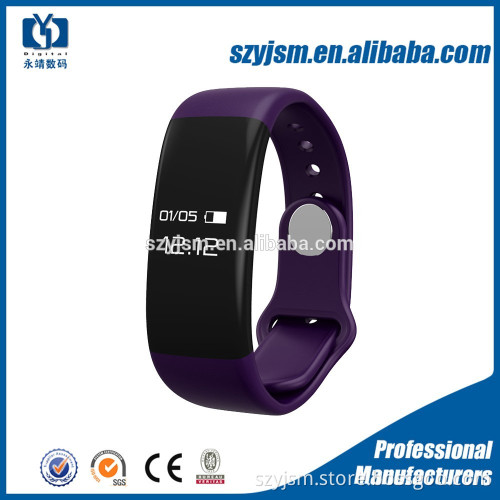 Shenzhen DA14580 0.66 Inch OLED Display IPX7 bluetooth 4.0 fitness tracker smart bracelet health sleep monitoring